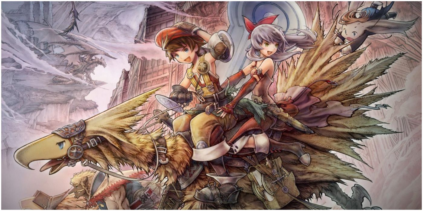 Promo art showcasing characters from Final Fantasy Tactics A2