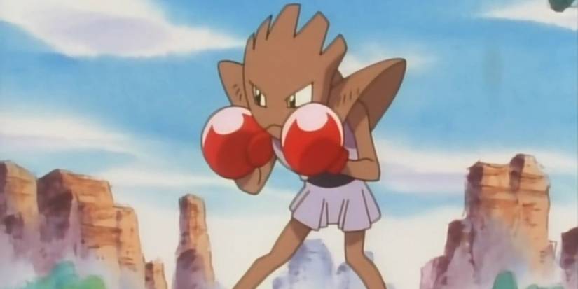 The Pokemon Hitmonchan in the anime