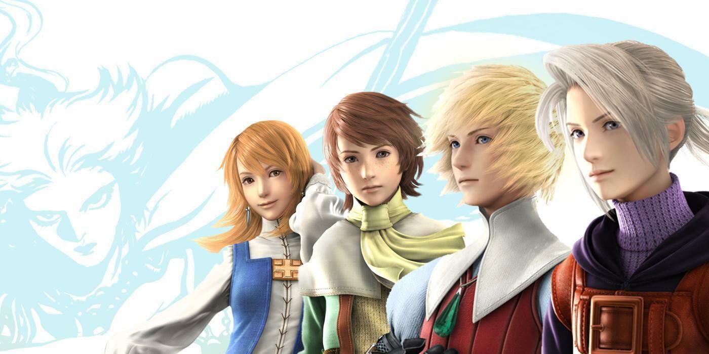 The four main characters from Final Fantasy III