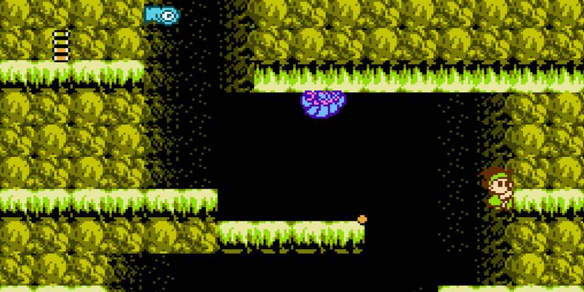 Clinging to a wall in Little Samson