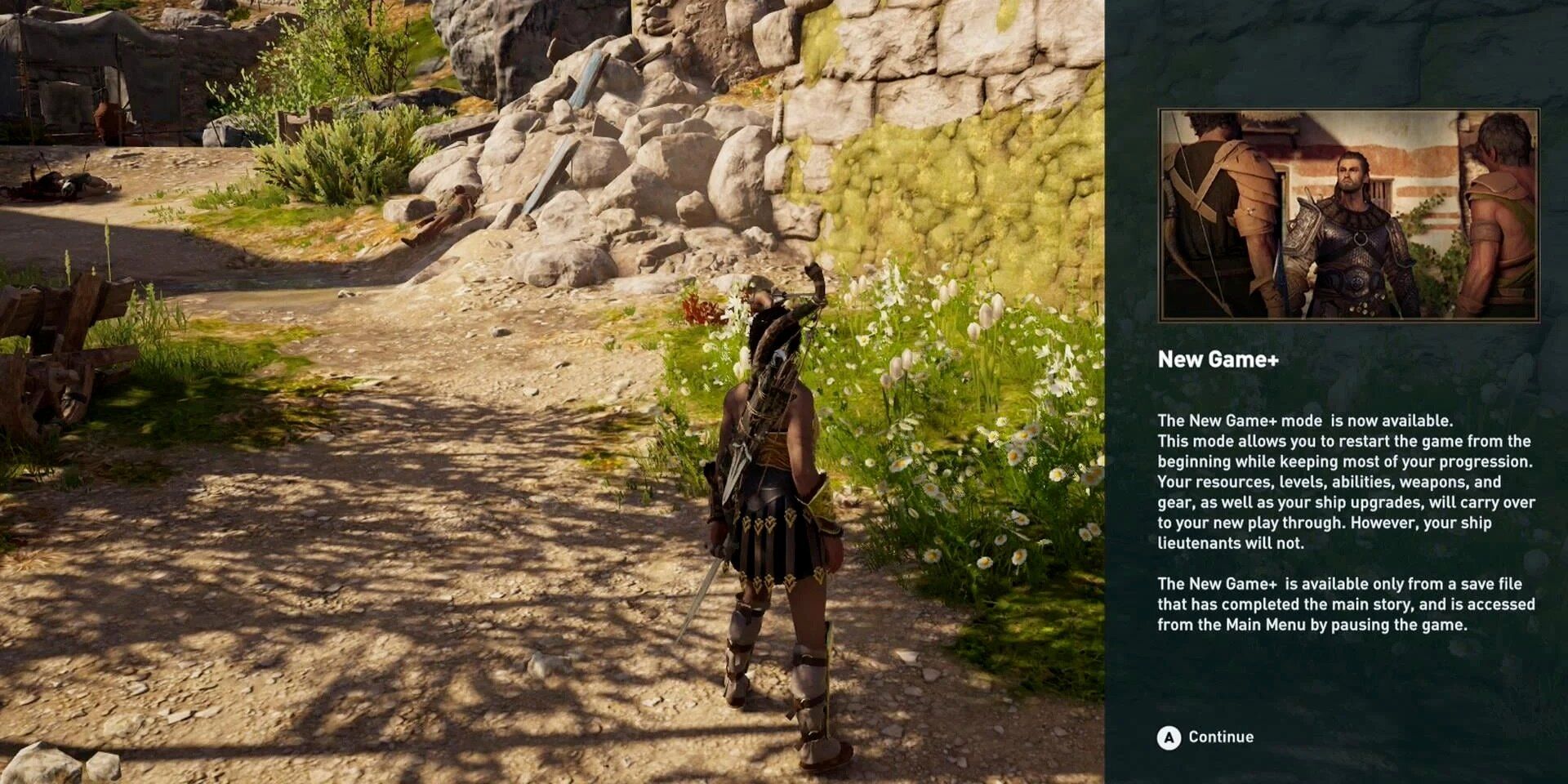 Assassin's Creed Odyssey New Game Plus Message