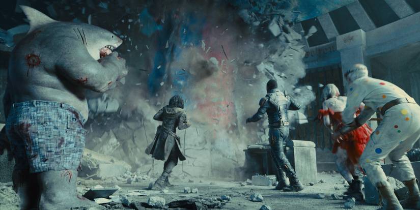 An explosion in James Gunn's The Suicide Squad