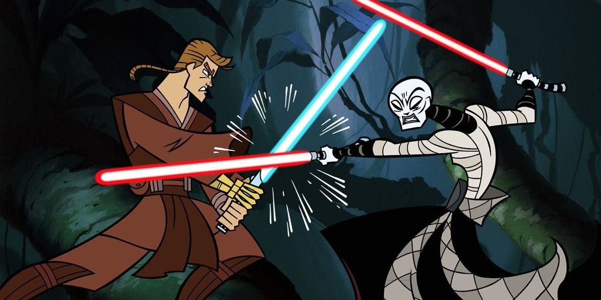 Anakin and Ventress in Star Wars: Clone Wars