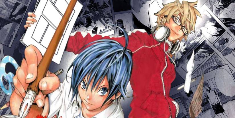 Bakuman's lead mangaka duo: Mashiro Moritaka, and Akito Takagi.