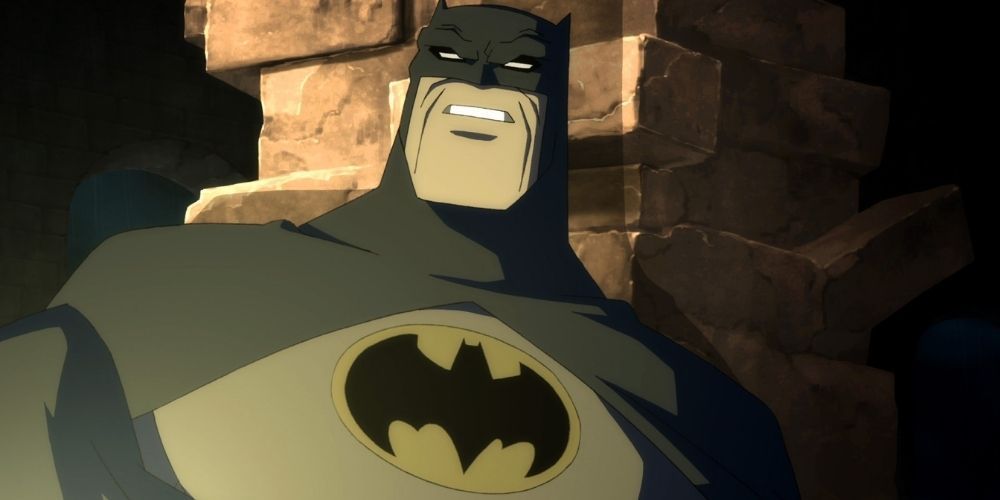 Batman Gritting His Teeth Looking Off Screen In Batman: The Dark Knight Returns, Part One