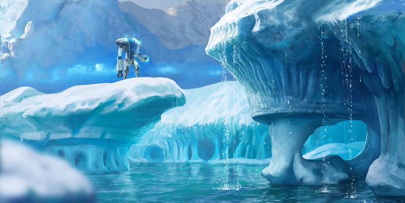 Below Zero Melting Iceberg