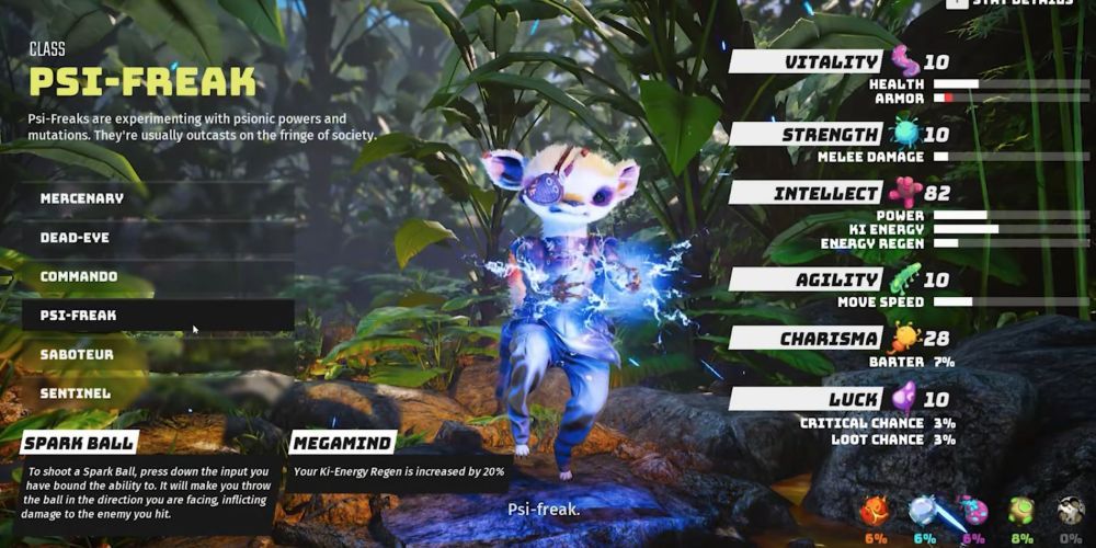 The Psi Freak Is One Of Six Character Classes In Biomutant