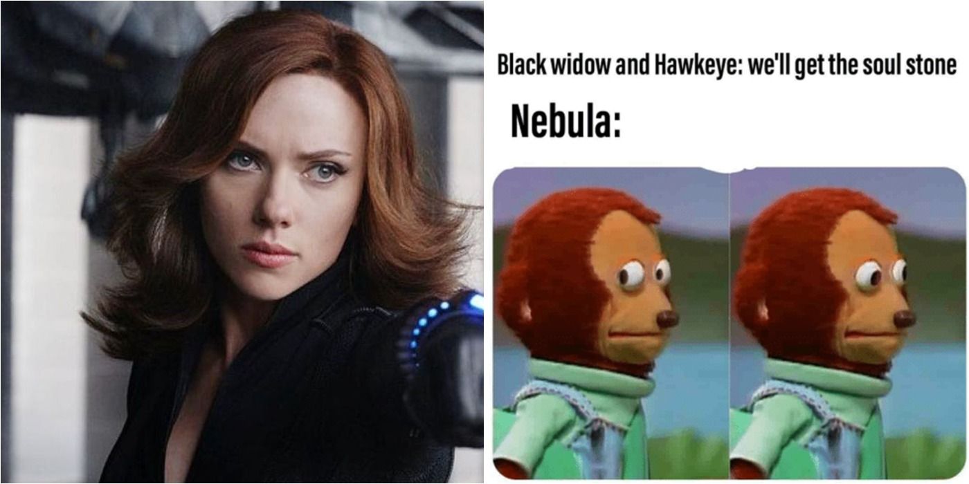 MCU Black Widow Memes Featured Image Including Picture Of Black Widow And A Meme