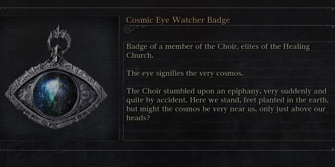 The Cosmic Eye Badge in Bloodborne
