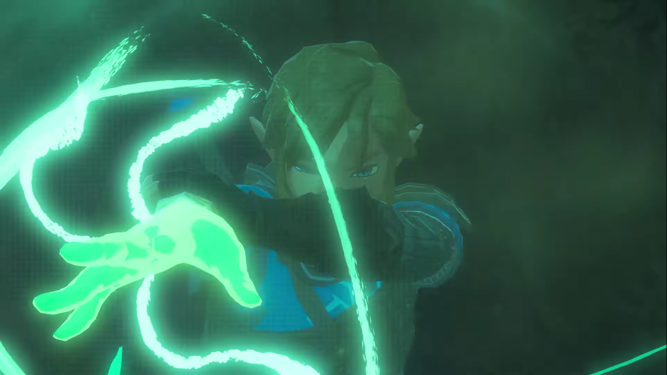 breath of the wild 2 reveal trailer green magic hand link