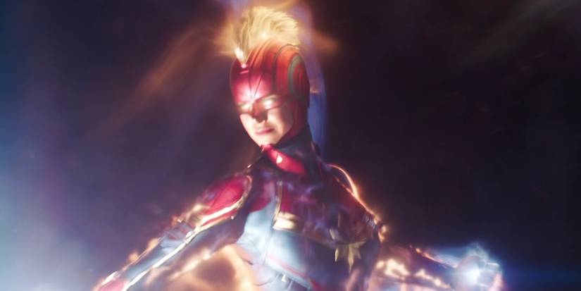 Brie Larson as Carol Danvers in space