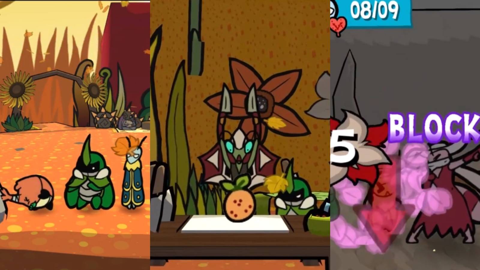 Bug Fables shots of characters and side quests