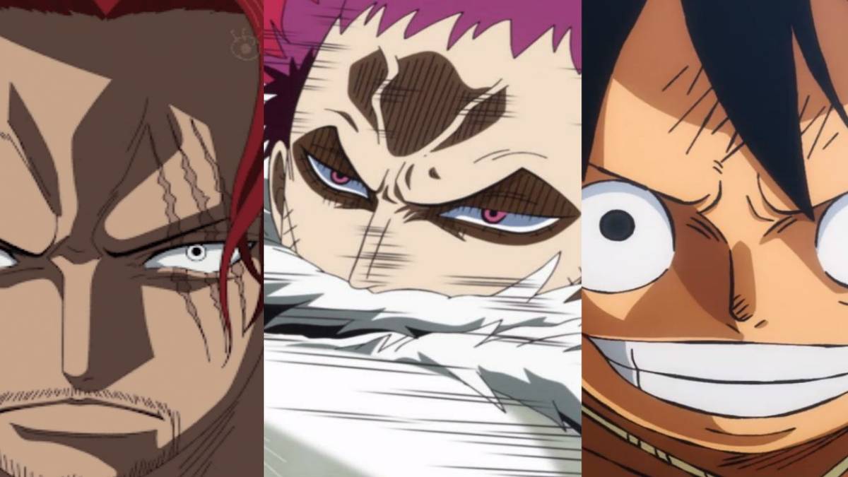 Shanks, Katakuri, and Luffy From One Pieces
