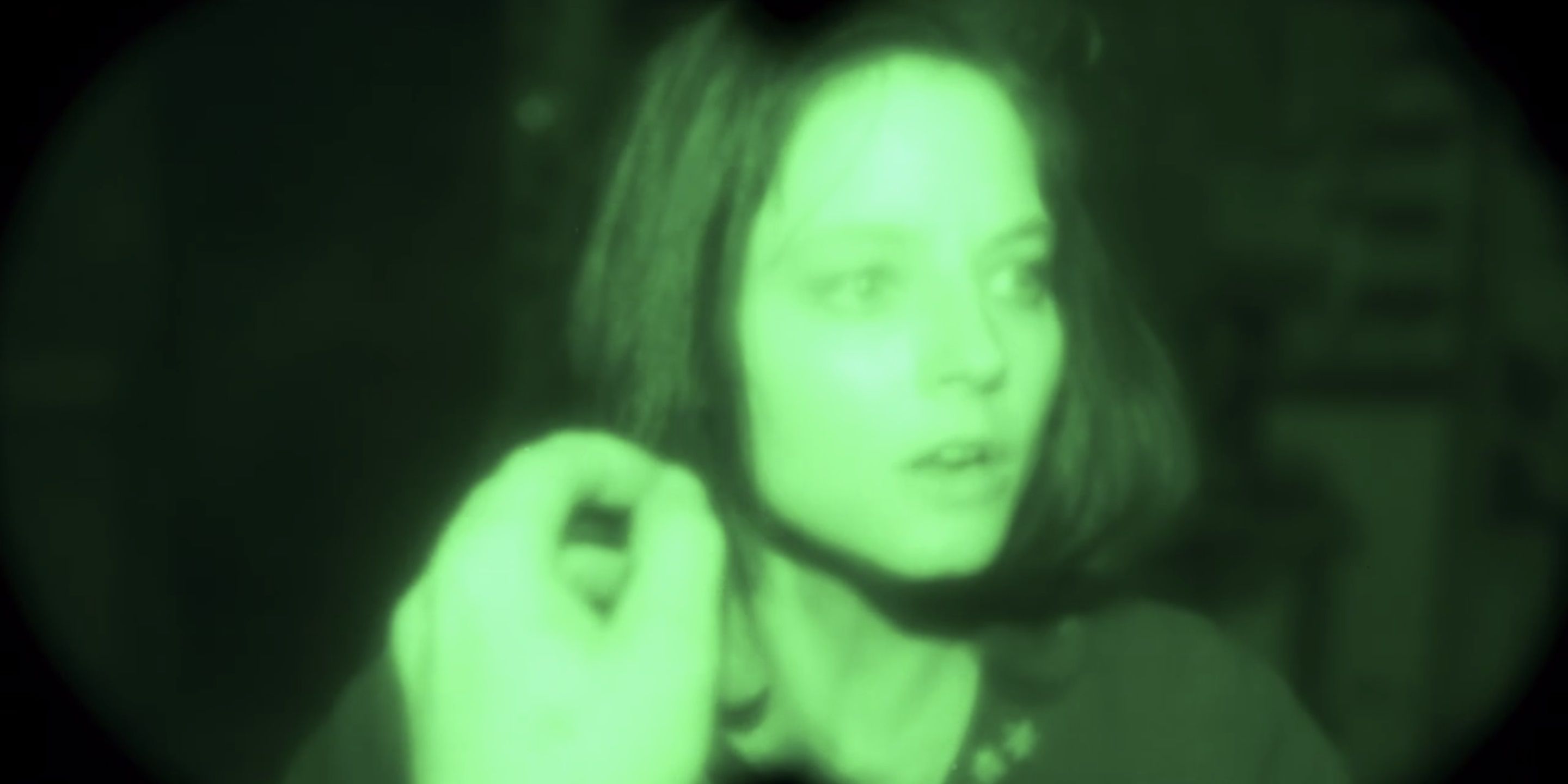 Clarice Starling in night vision in The Silence of the Lambs