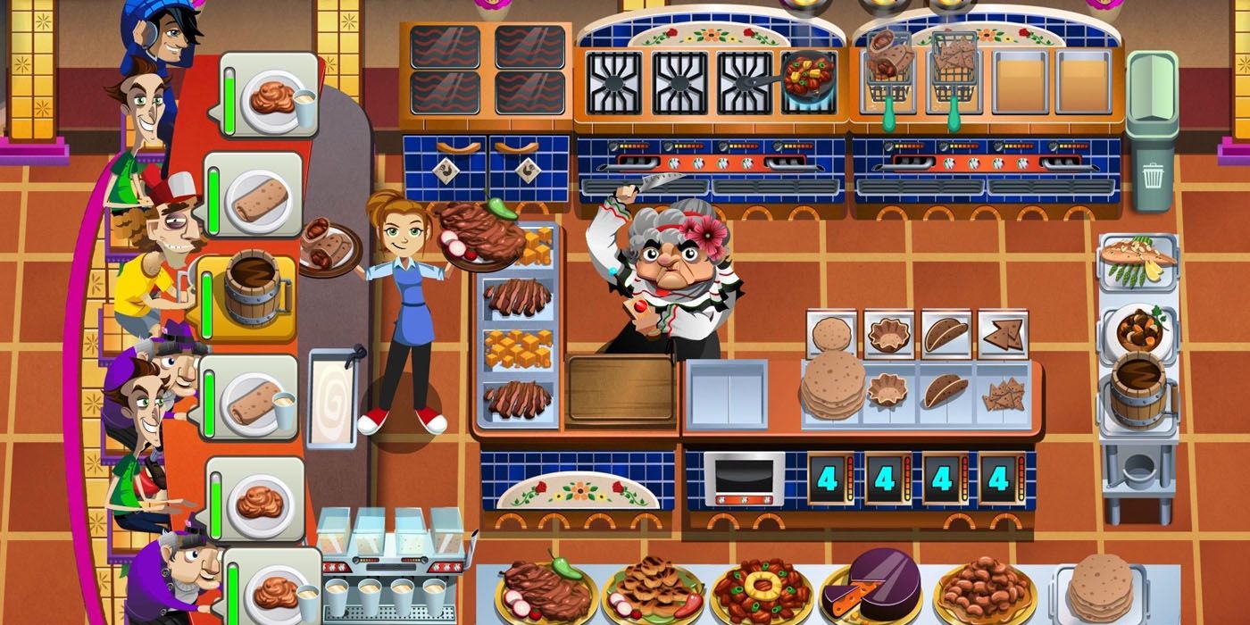 A screenshot of gameplay featuring Cooking Dash.