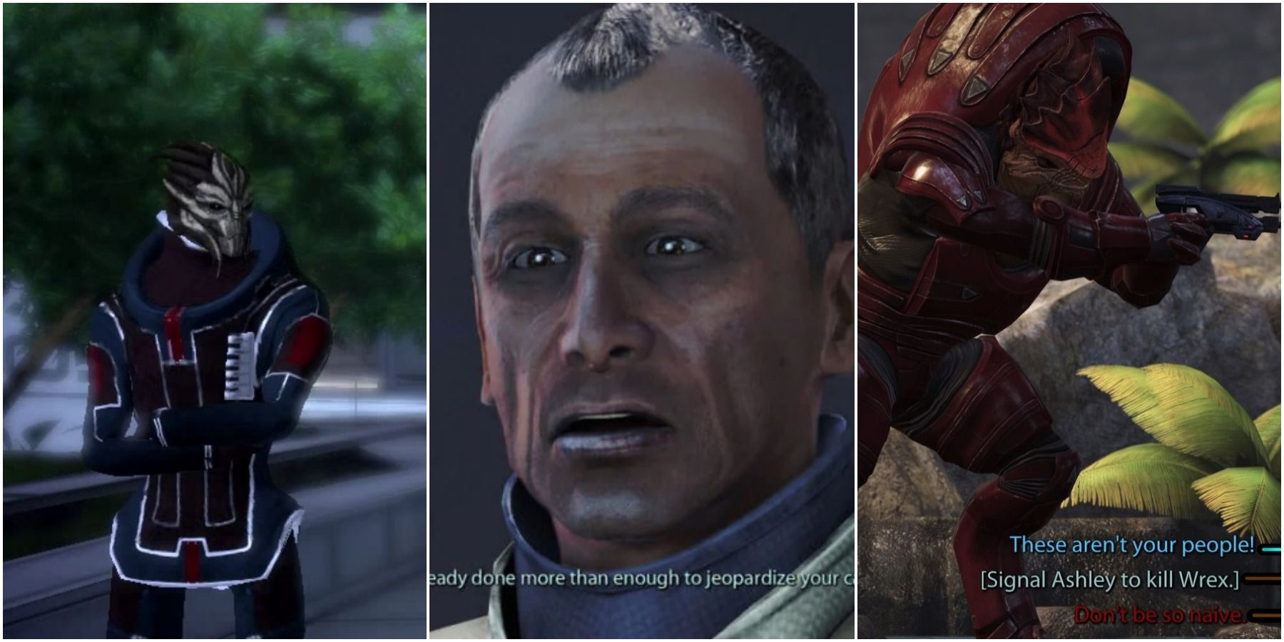 Councilor Sparatus, Udina and Wrex related to biggest choices in Mass Effect 1 Legendary Edition