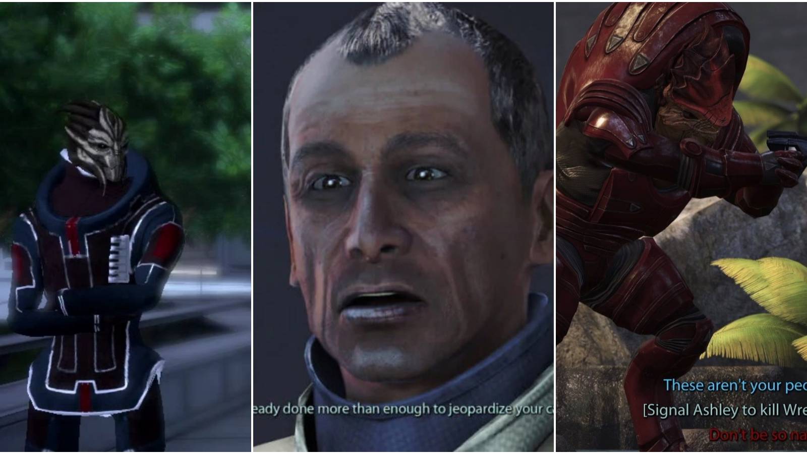Councilor Sparatus, Udina and Wrex related to biggest choices in Mass Effect 1 Legendary Edition