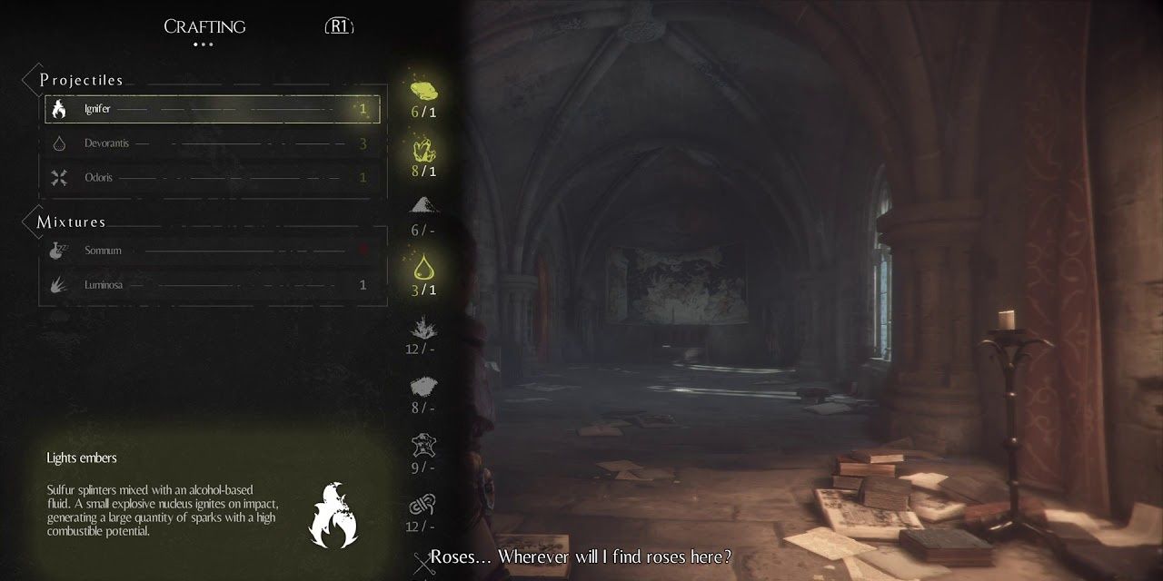 Crafting Menu From A Plague Tale Innocence