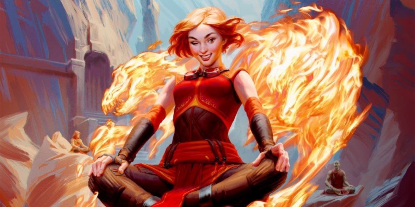 Character Surrounded By Flames