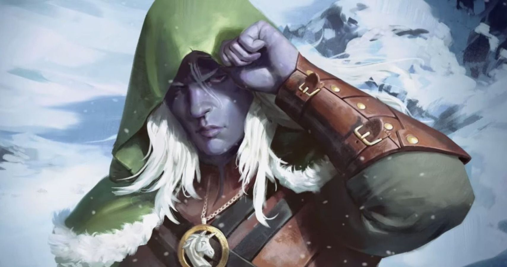 D&D Drizzt in the snow official art
