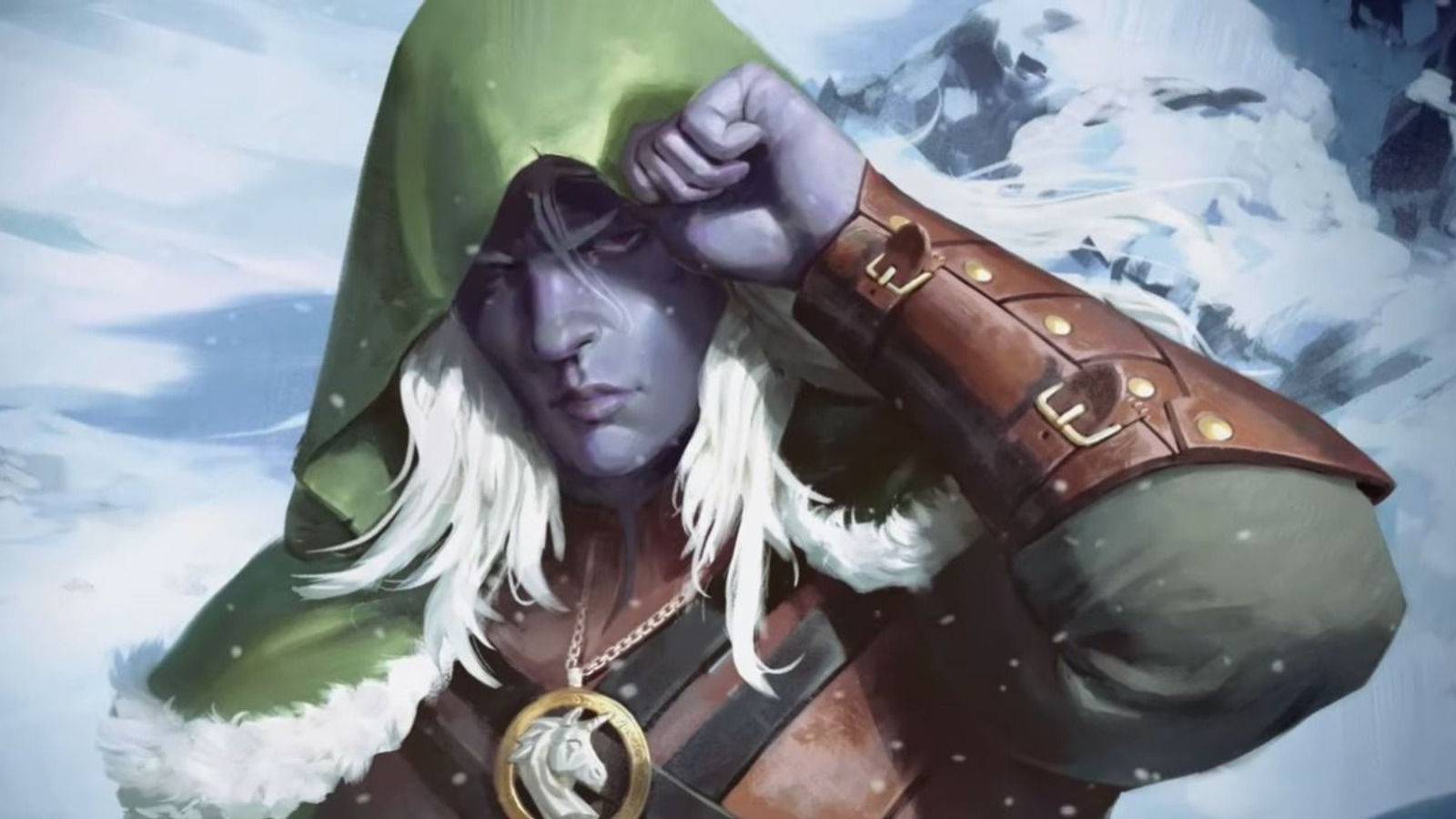D&D Drizzt in the snow official art