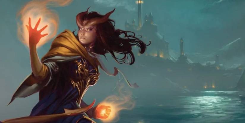 Tiefling Character Casts Spell