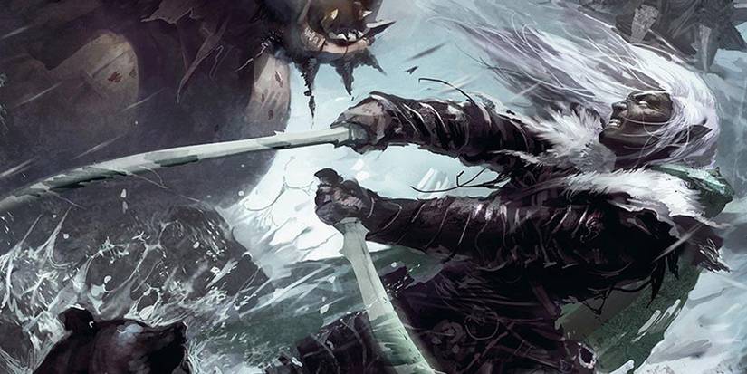 D&D's Drizzt in battle