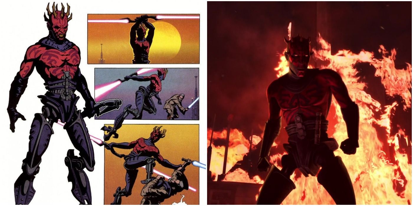 Darth Maul in Old Wounds and Star Wars: The Clone Wars