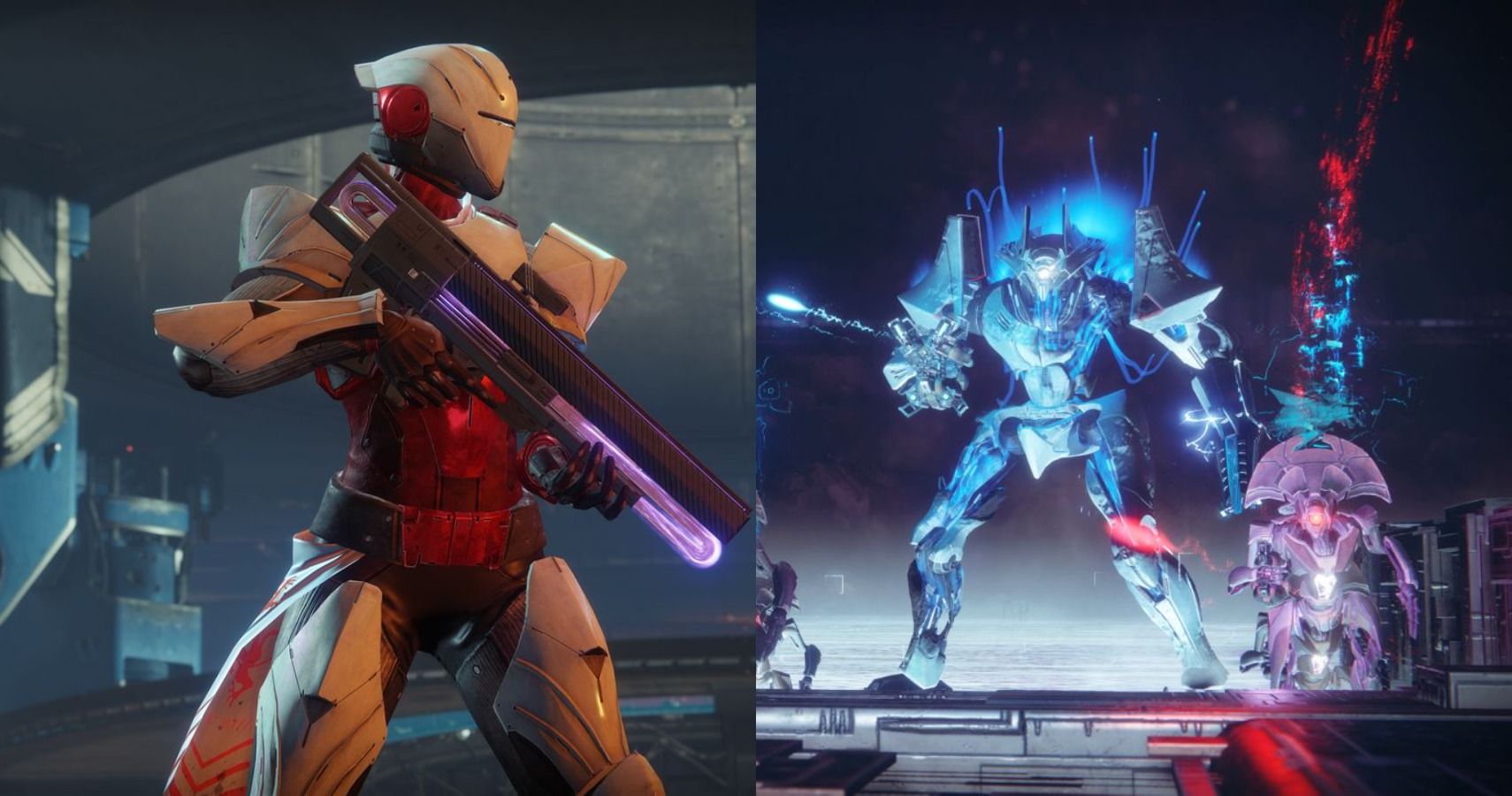Destiny 2 Guardian Holding Graviton Lance And Inverted Spire Enemies
