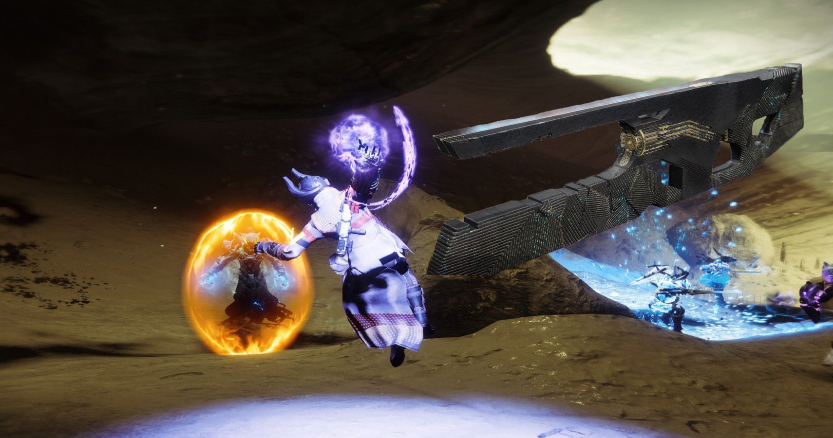 Destiny 2 Guardian Using Transmutation Sphere And Ruinous Effigy