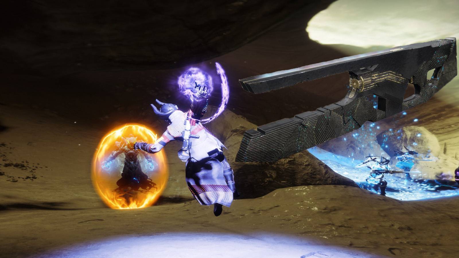 Destiny 2 Guardian Using Transmutation Sphere And Ruinous Effigy