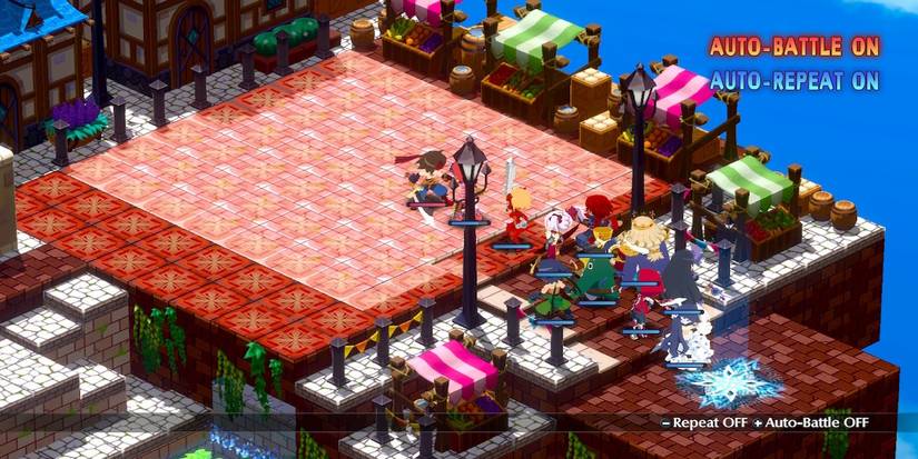 Fighting enemies in Disgaea 6