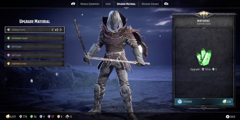 The gear menu from Dungeons & Dragons: Dark Alliance
