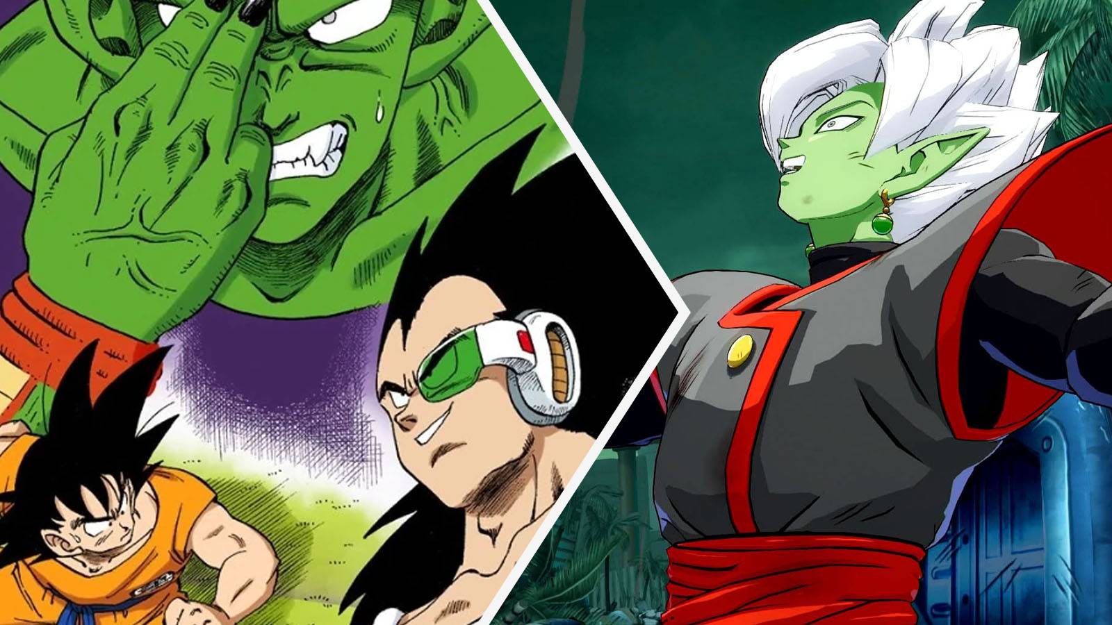 Dragon Ball Goku and Piccolo vs Raditz and Merged Zamasu