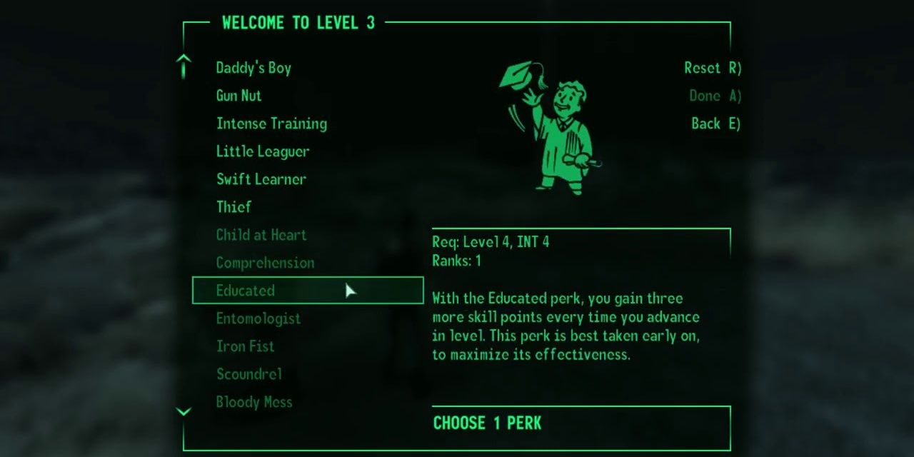 Educated Perk From Fallout 3