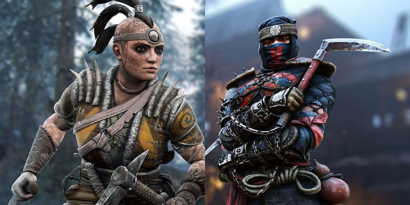 Split image featuring For Honor assassins