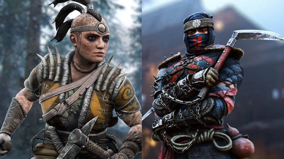 Split image featuring For Honor assassins