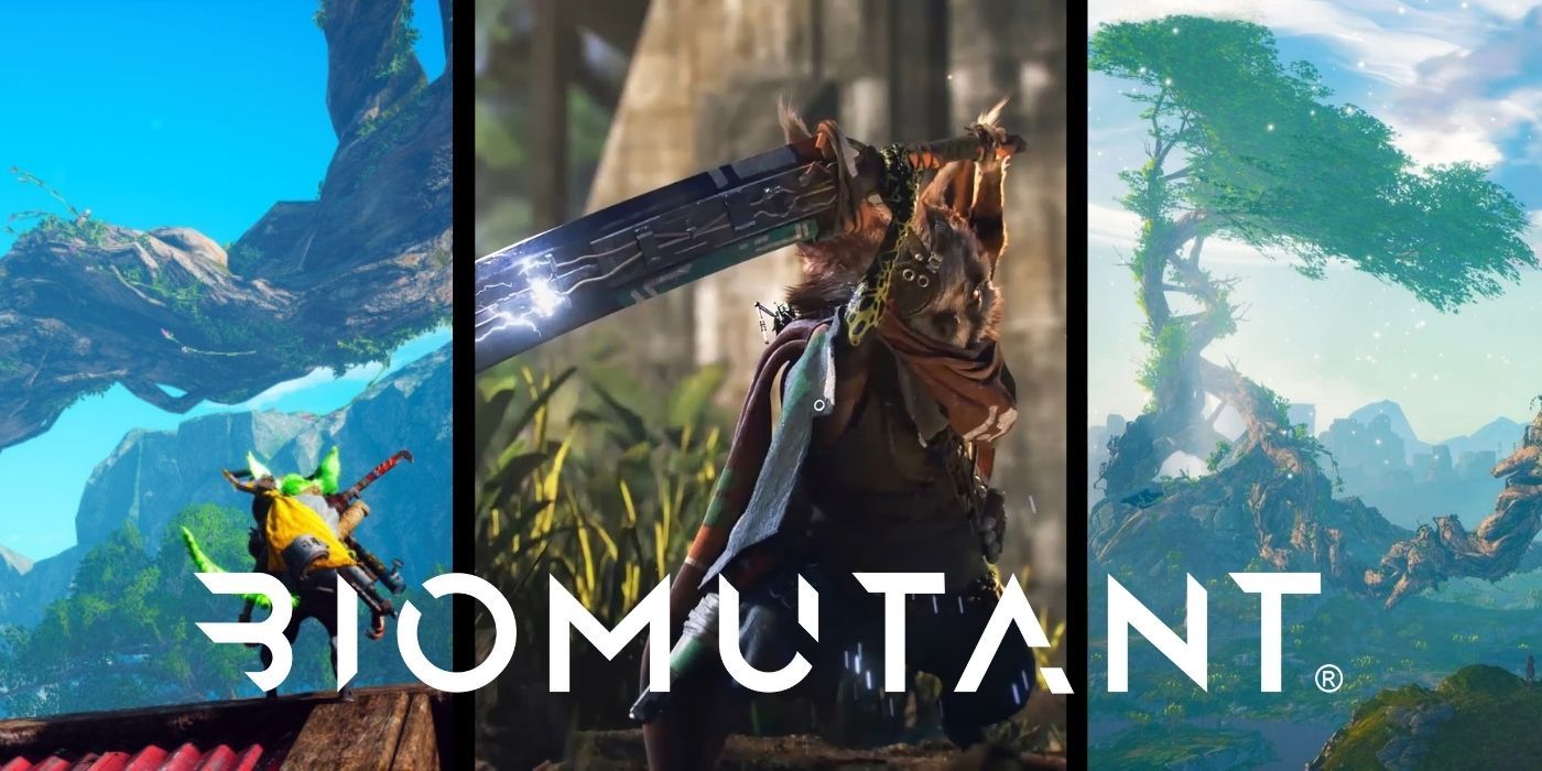 Biomutant Wallpaper Collage with Logo