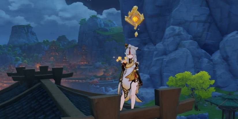 Genshin Impact Ningguang With Geoculus in Liyue