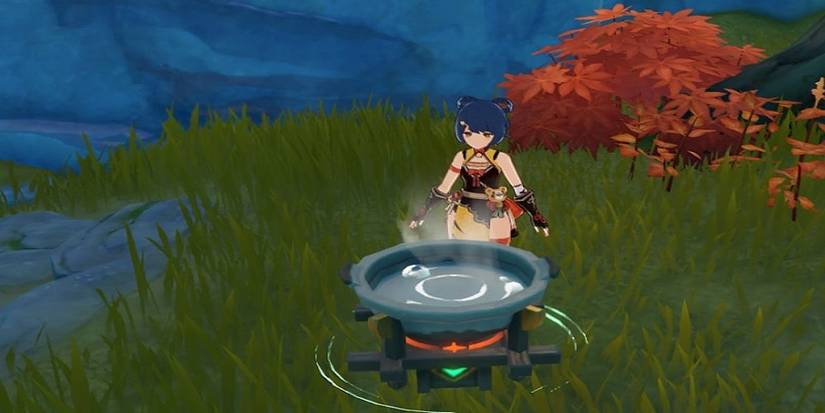 Xiangling from Genshin Impact with Cooking Pot Gadget