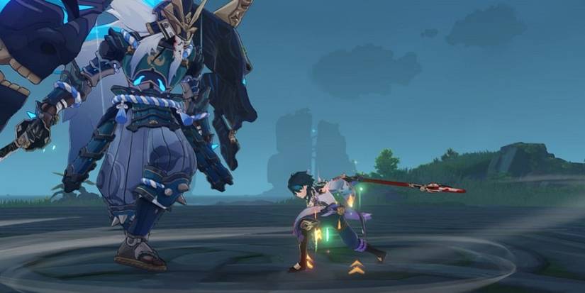 Genshin Impact Xiao in Maguu Kenki Boss Fight