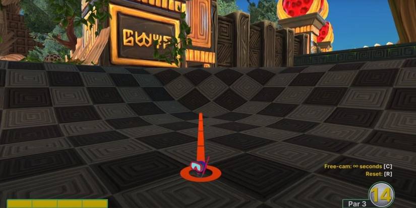 Golf with your friends Ancient trickshot guide Hole 10