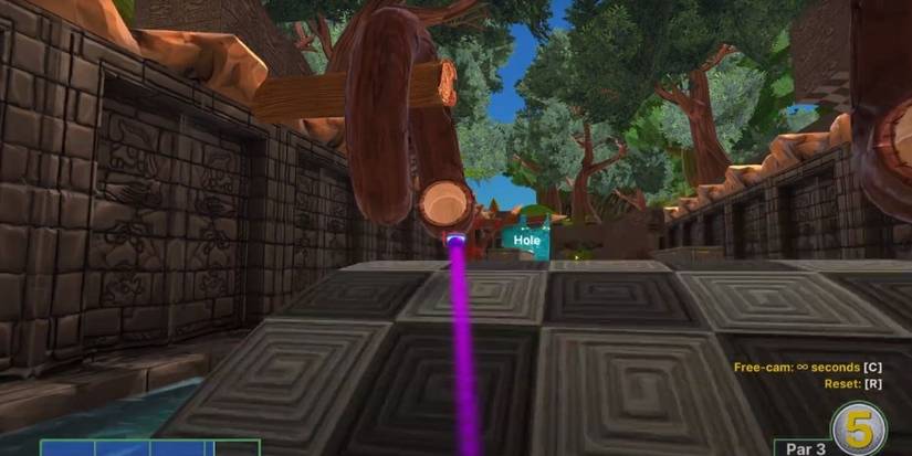 Golf with your friends Ancient Trickshot guide Hole 12