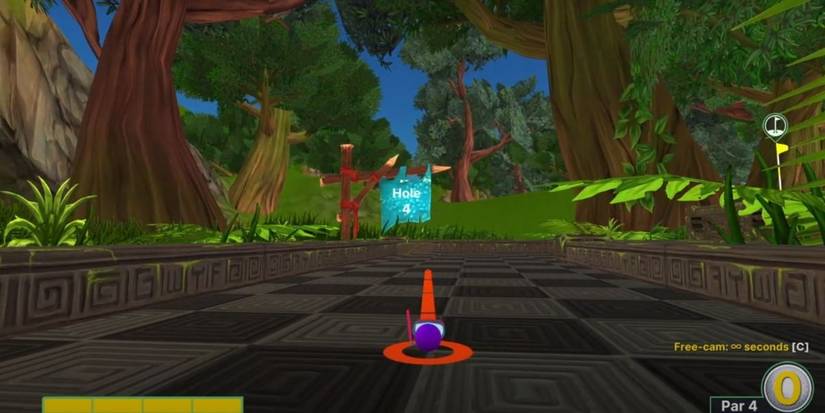 Golf with your Friends Ancient trickshot guide hole 4