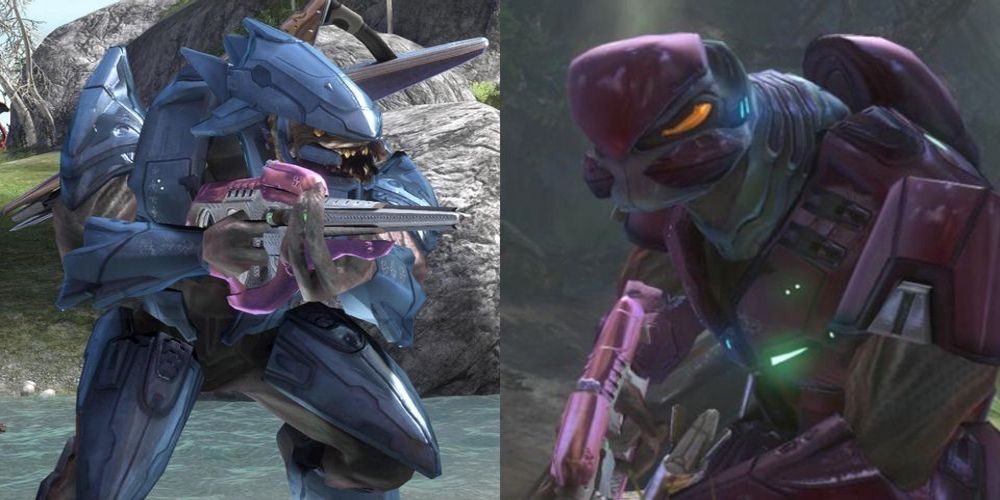 Halo 3 Red Elite & Blue Elite side by side