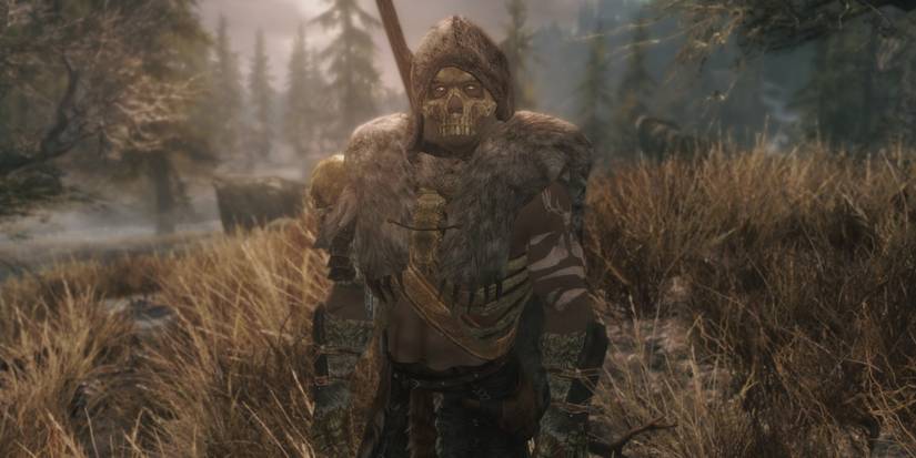 Hoth by Hothtrooper44 stands in a field in the northern Skyrim