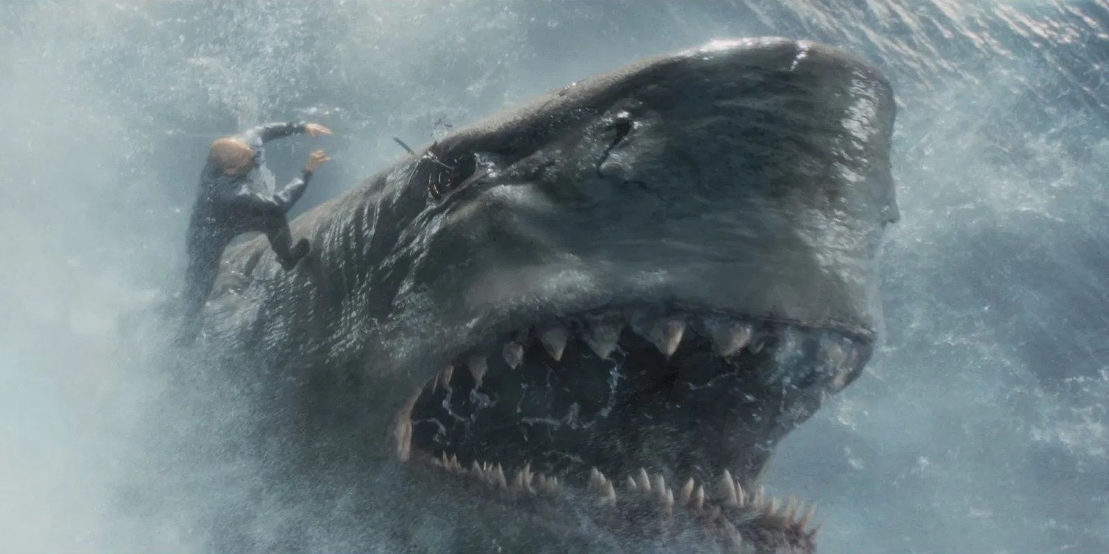 Jason Statham kills the shark in The Meg