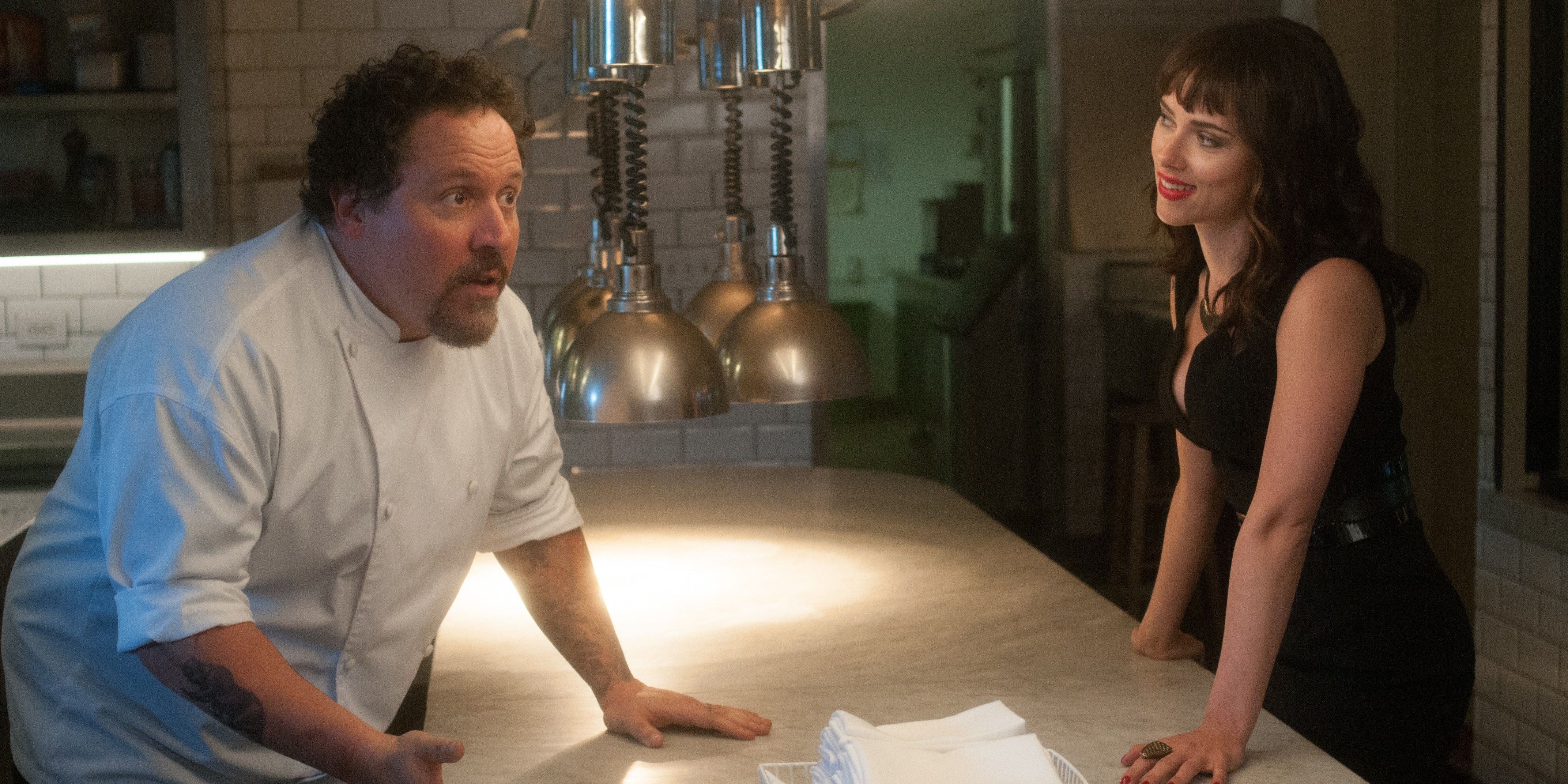 Jon Favreau and Scarlett Johansson in Chef