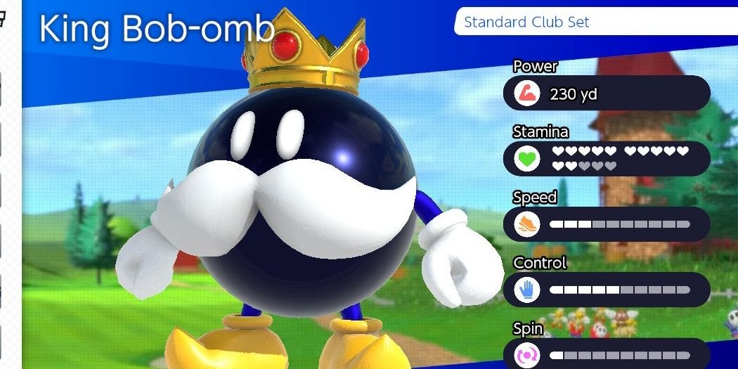 Mario Golf: Super Rush Playable Character King Bob-Omb