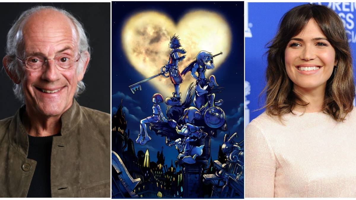 Christopher Lloyd, Kingdom Hearts screenshot, and Mandy Moore